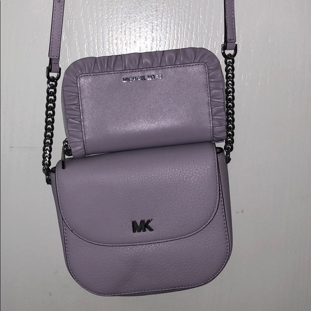 Michael Kors lavender crossbody bag wallet